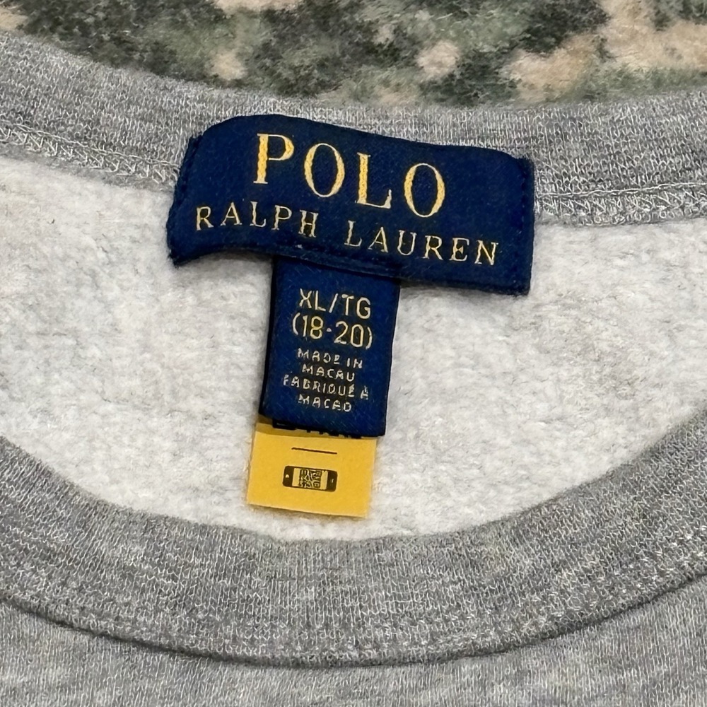 Polo Ralph Lauren Big Pony Sweatshirt Gray XL Youth -14-16 - Picture 3 of 8